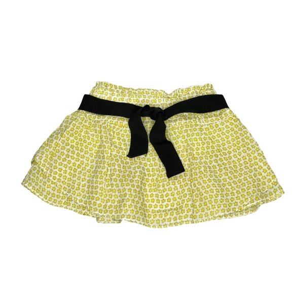Zara Kids Other - Zara Kids Girls Toddler 3-4 Yellow White Ruffle Tiered Elastic Waist Pull On
